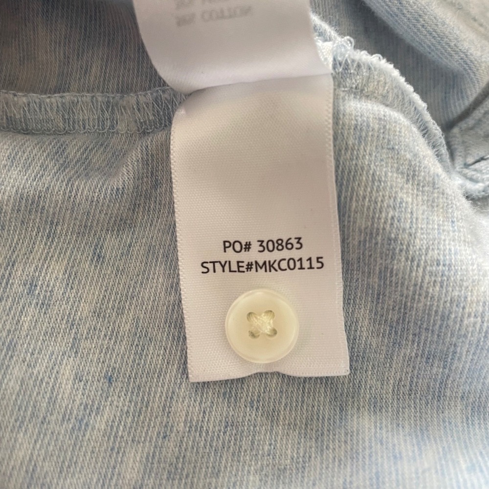 Faherty Movement Polo Mens XXL Light Blue Heathered Coastal Surf Preppy Casual - Picture 8 of 9